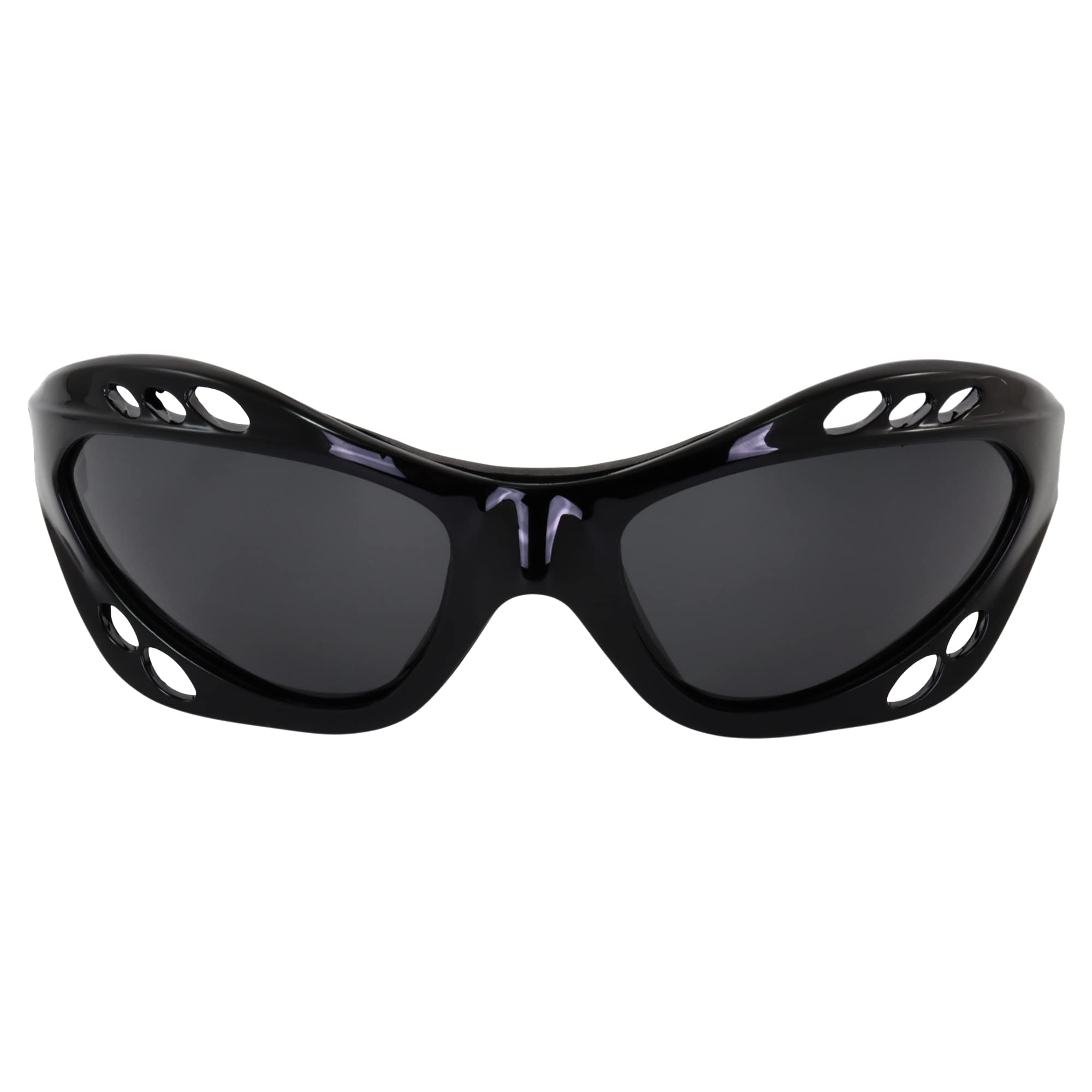 Birdz Seahawk close-up of polarized lens showing glare reduction benefit