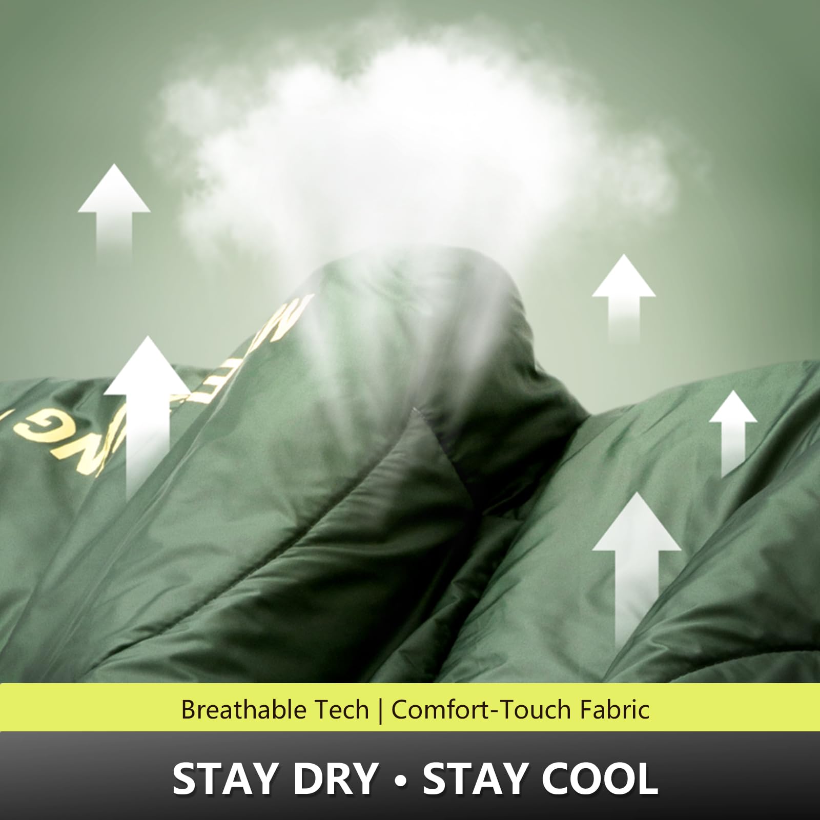 BISINNA outer 380T taffeta closeup highlighting water‑repellent protection