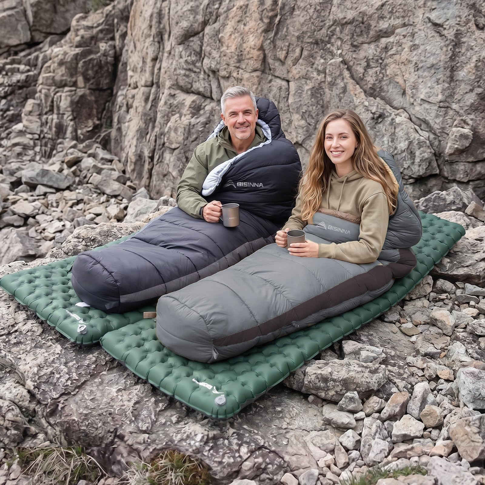 BISINNA mesh storage bag and accessories preserving loft between trips