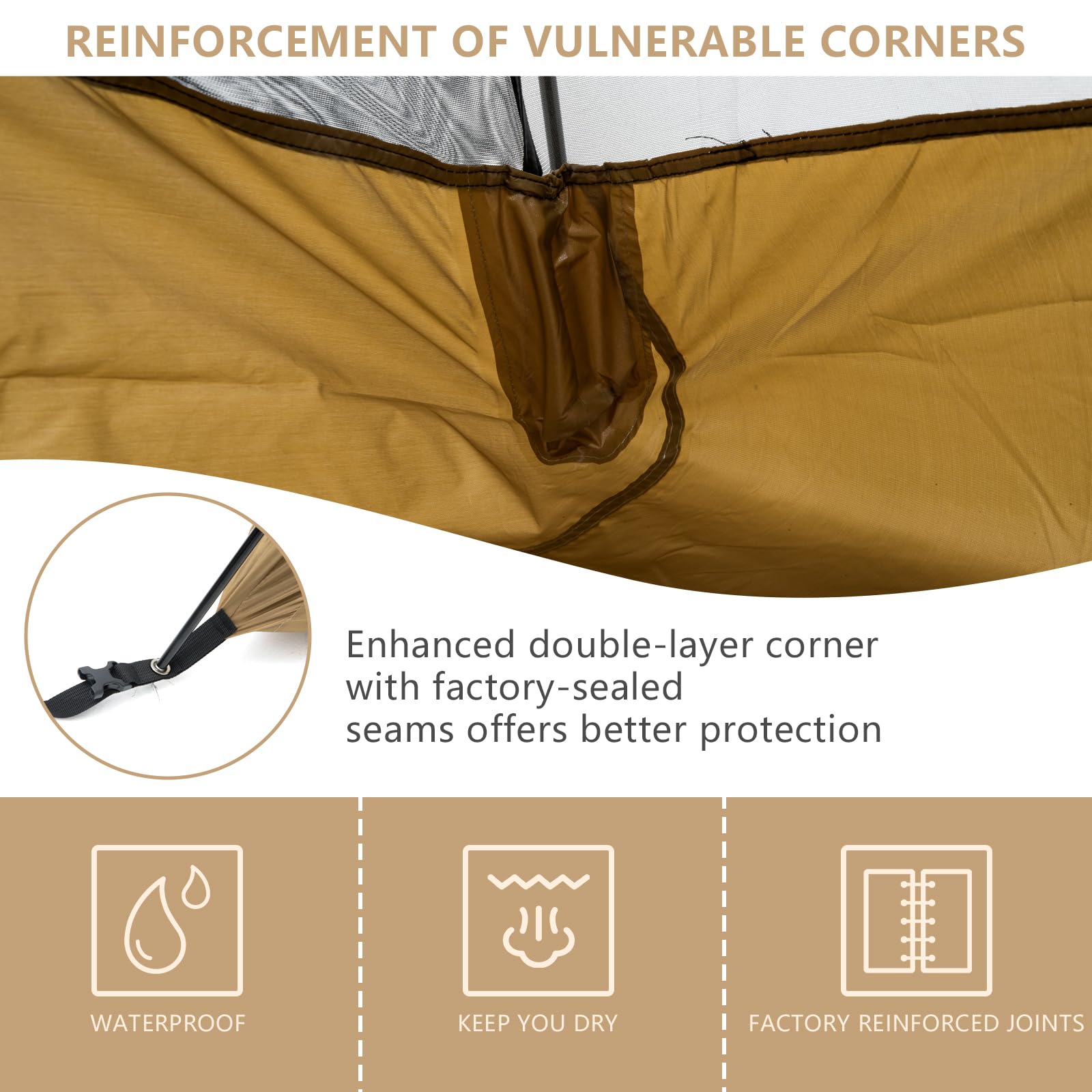 BISINNA tent packed in carry bag for easy trail portability