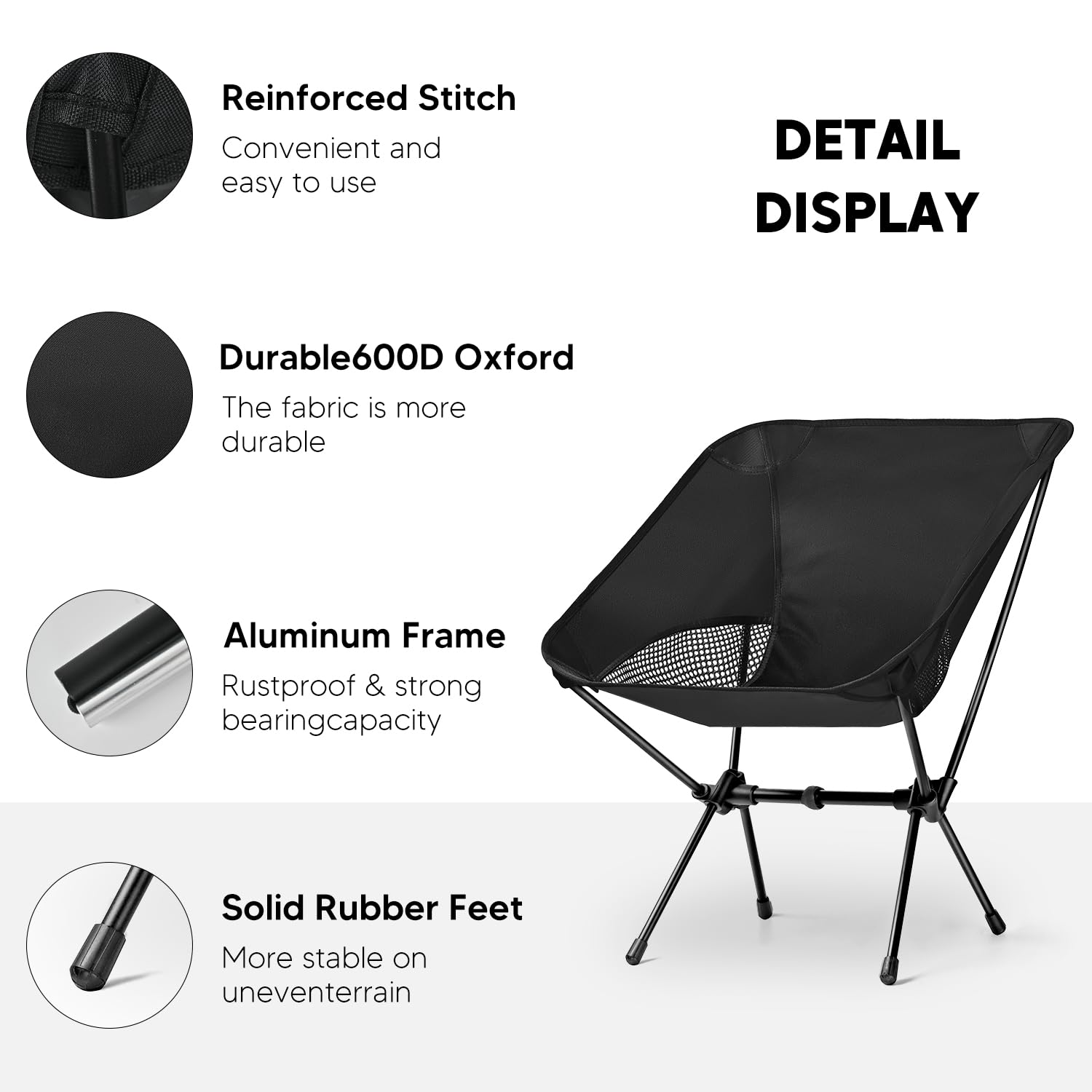 BITIANTEAM chair set on beach illustrating stable seating on sand benefit