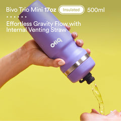 Bivo Trio Mini seated in a bike bottle cage demonstrating frame compatibility benefit