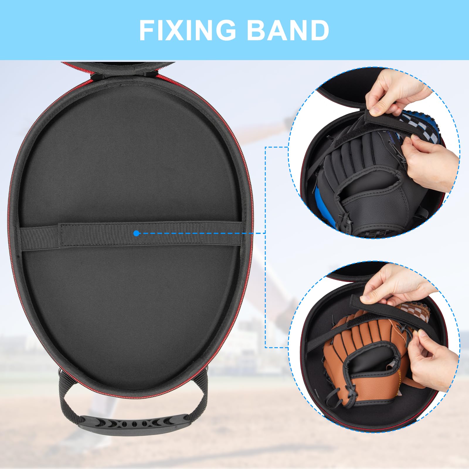 Bjabtan close-up of case texture and zipper for durable protection