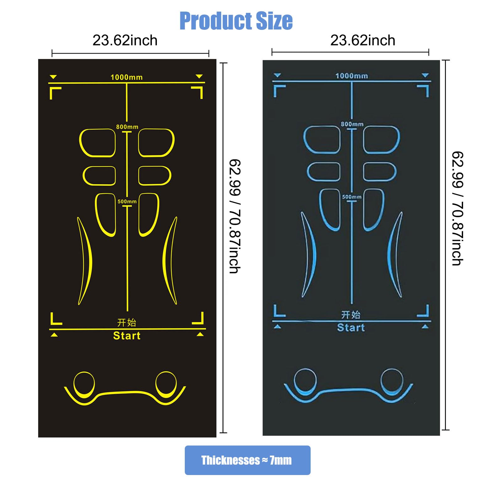 BJLZYR lifestyle image of mat outdoors used for ab wheel and stretching, ideal for on-the-go workouts