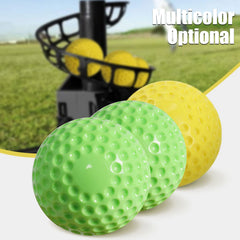 Bkkack bright yellow ball caught mid air for fast visual tracking during drills