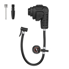 BLACK+DECKER front view of inflator attachment showing compact design and branding benefit