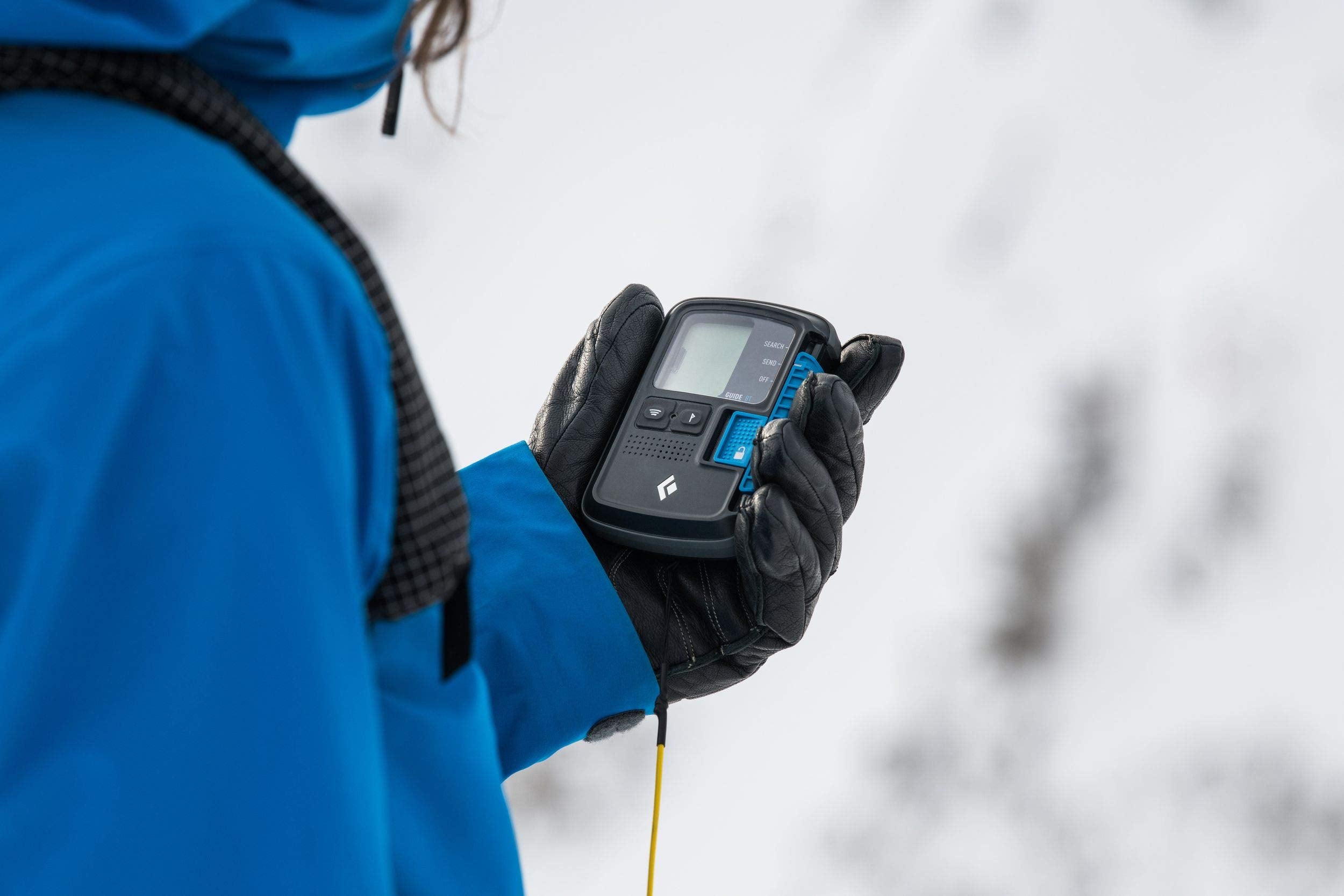 Black Diamond Guide BT label and controls emphasizing Bluetooth updates and customization