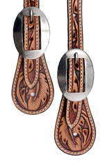 BLACK HOOF spur strap fitted on rider boot demonstrating secure fit and comfortable in-saddle use
