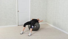 Black Mountain Products stability ball in gym showing safe exercise support benefit