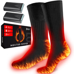 Black Squid front view of heated socks showing fit and style for warmth