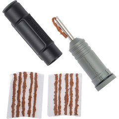 Blackburn Plugger inserting a plug into a tubeless tire to quickly stop leaks benefit