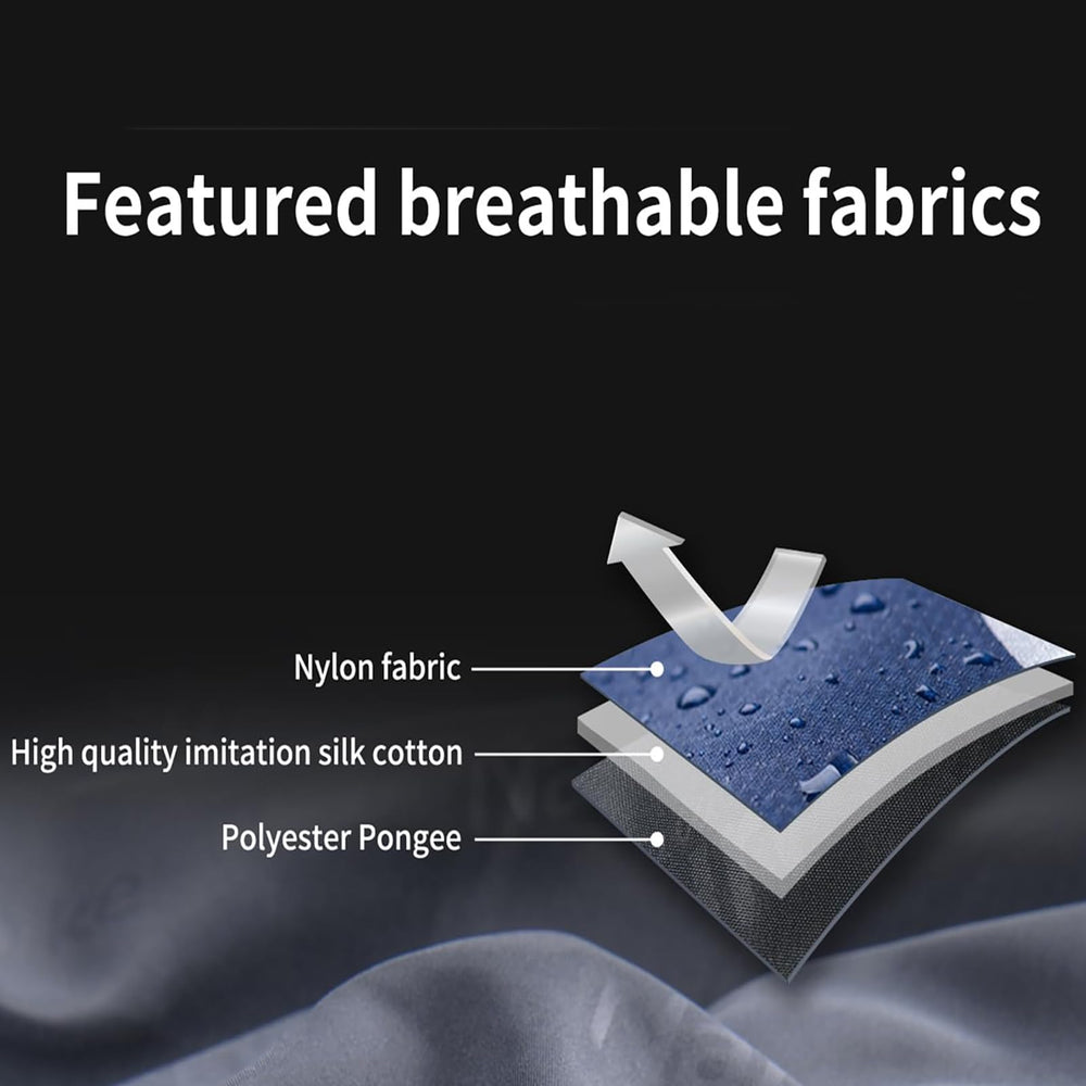Blackpongo sleeping bag laying open on a camp pad showcasing generous interior space for movement