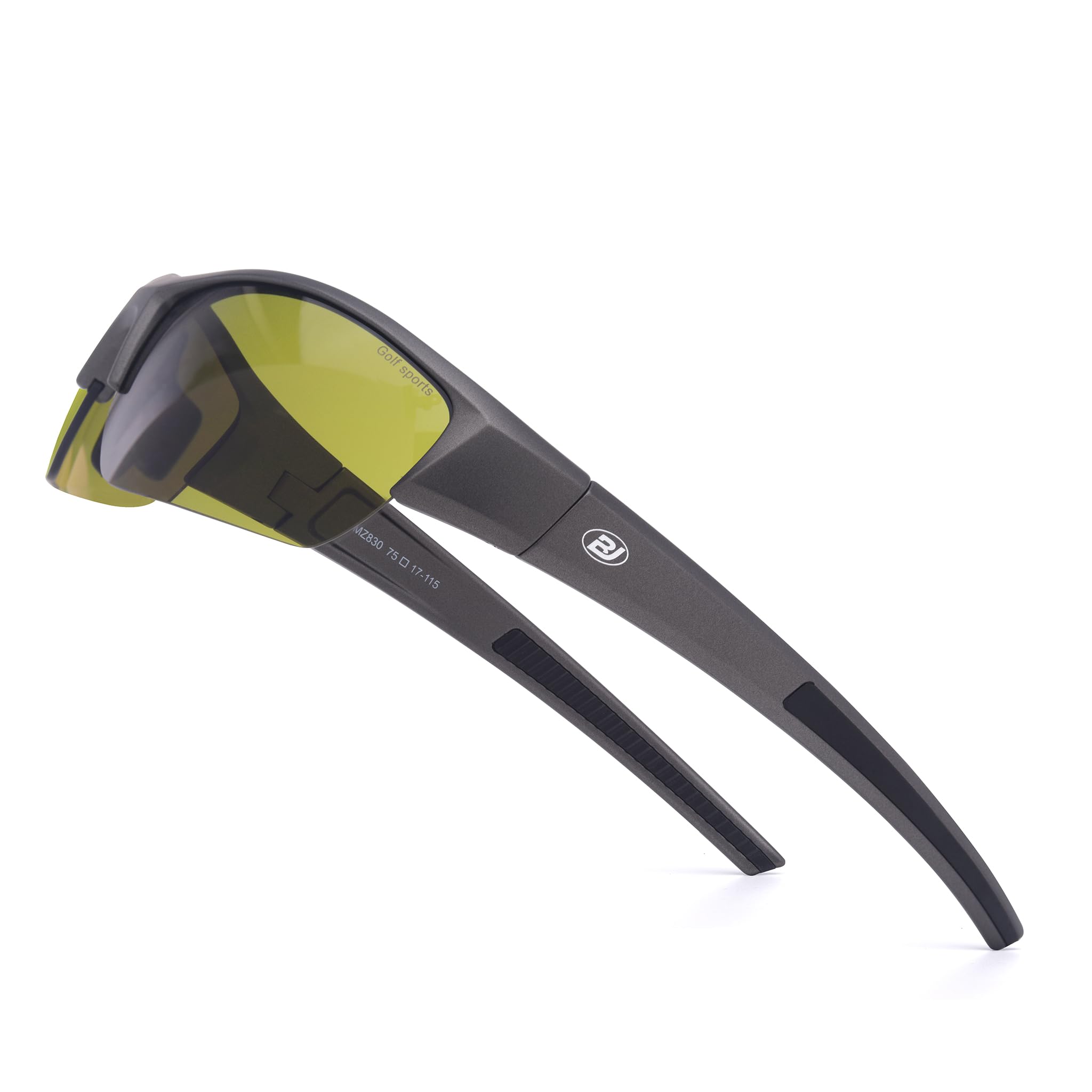 BLAITEJUS front view showing semi-rimless gunmetal frame for unobstructed vision