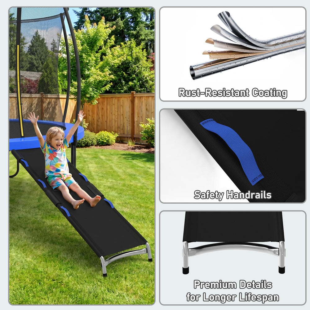Blanketown child using slide demonstrating secure climb and fun play