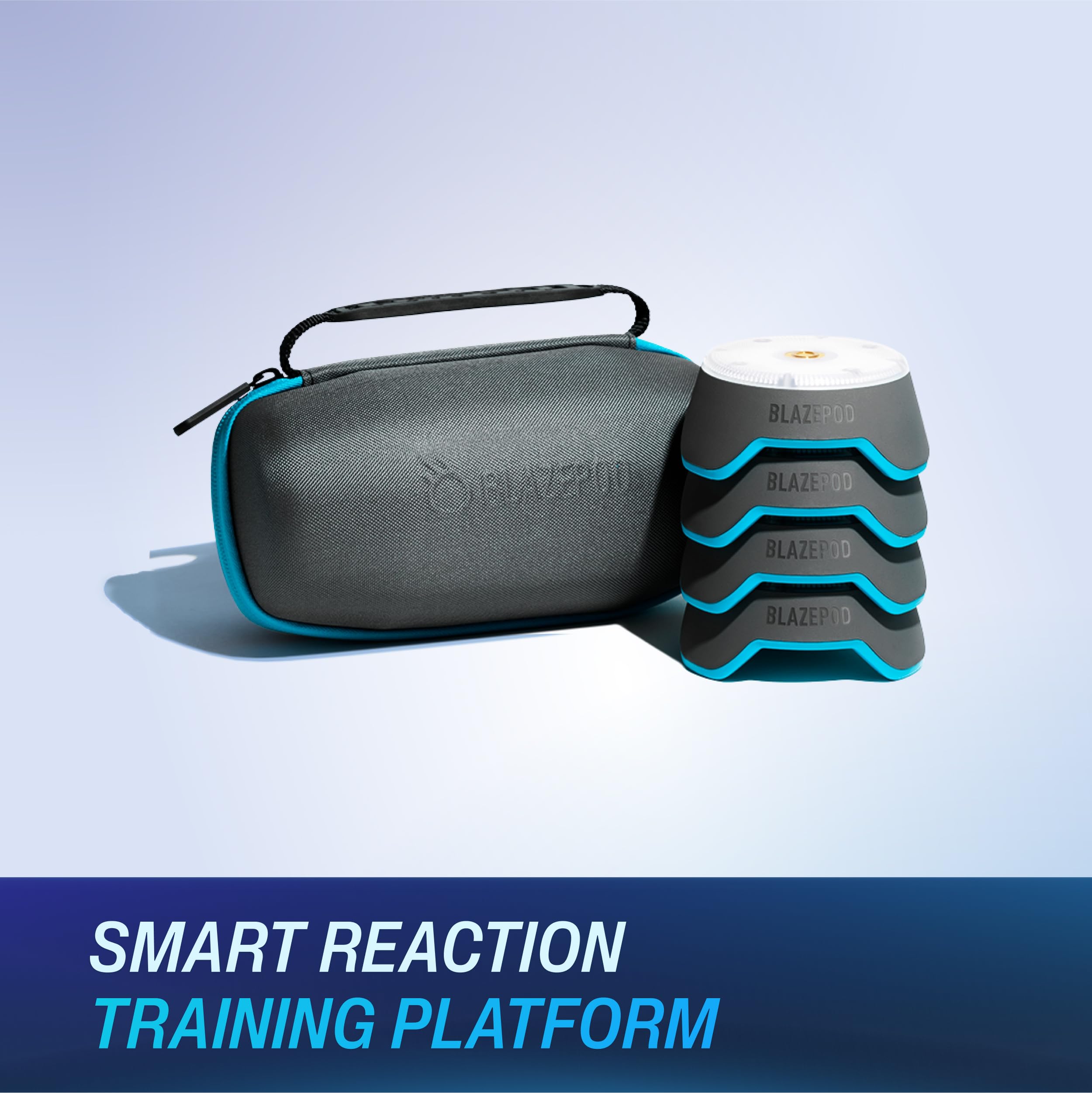 BlazePod pods placed on turf during training improve reaction speed