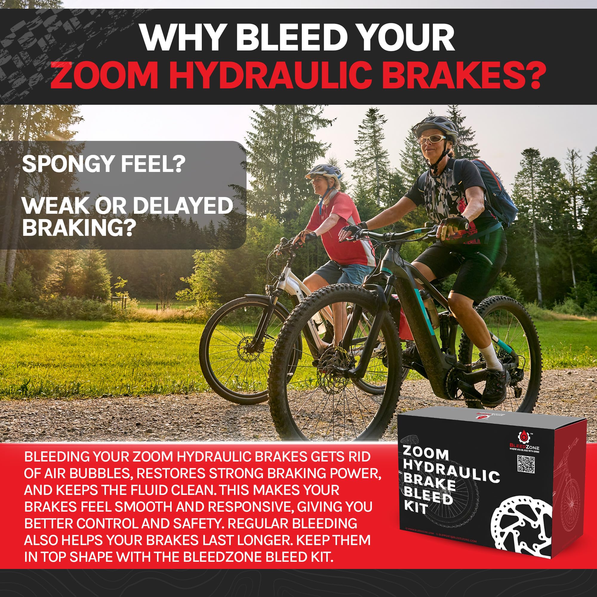 BleedZone bleed block and fasteners detail showing piston protection advantage