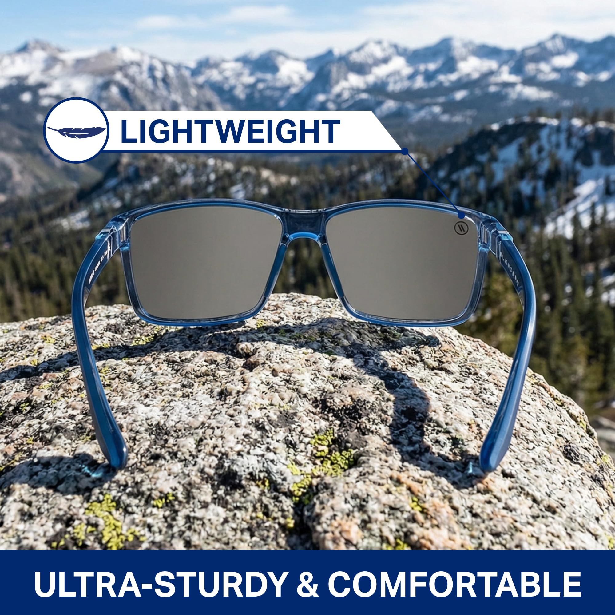 Person wearing Blenders Eyewear Mesa Ghoster outdoors demonstrating secure fit and stylish look