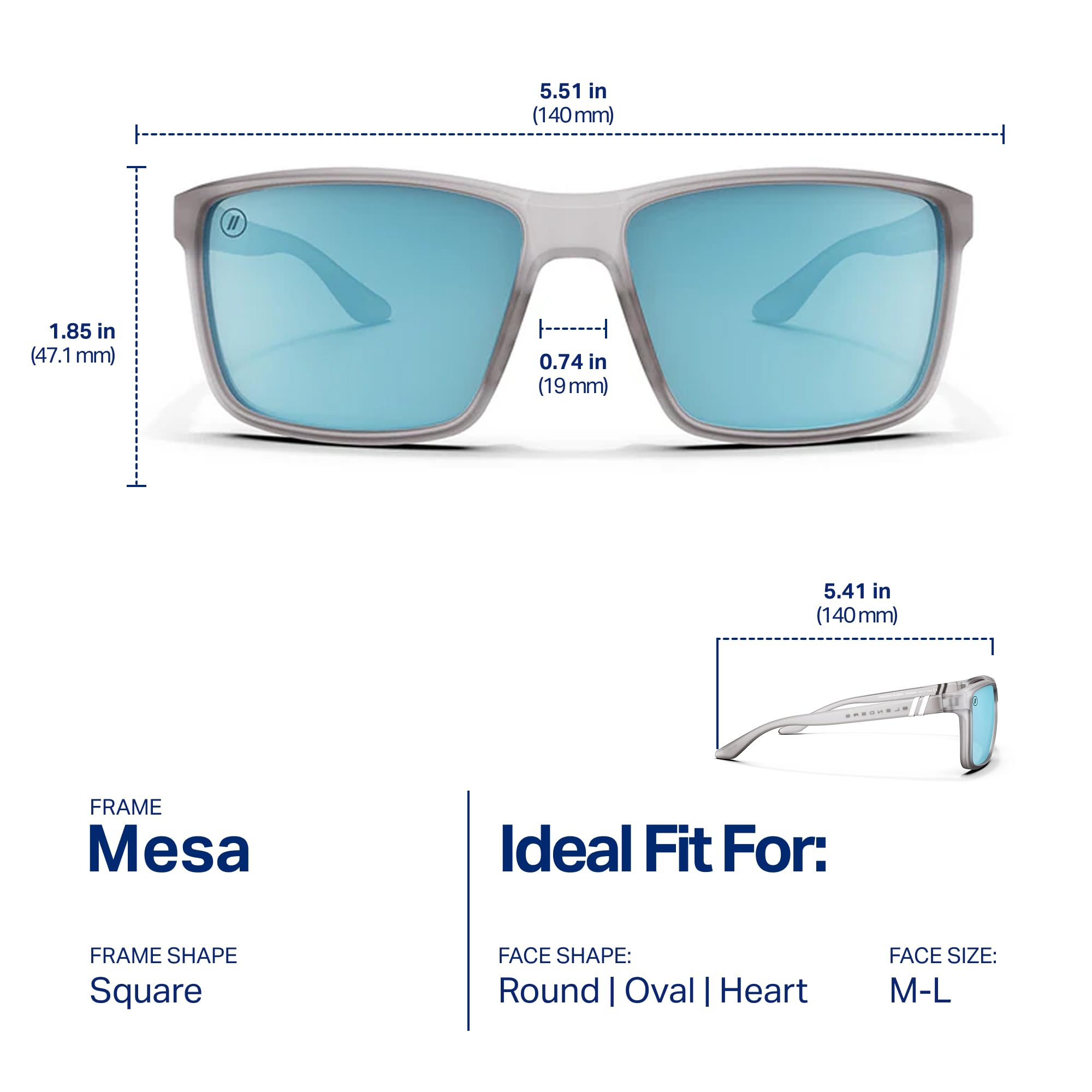 Blenders Eyewear Mesa next to a smartphone for scale and portable convenience