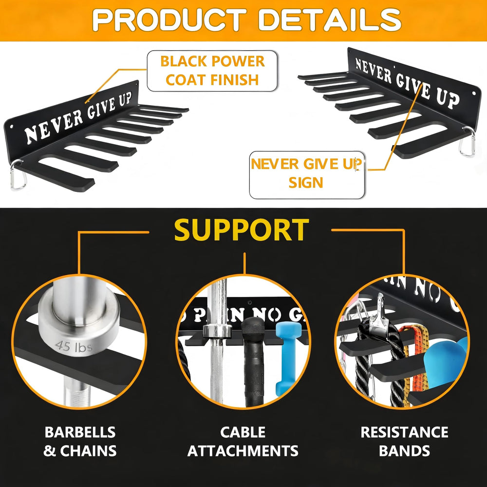 Bliocefo rack holding jump ropes and lifting belts showing protection and order