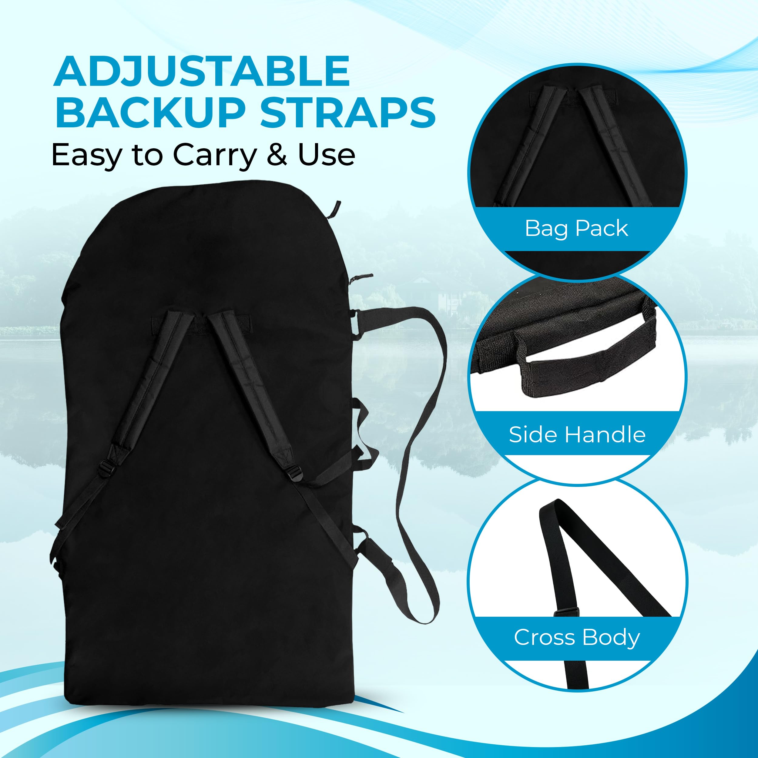 BLOCKSURF crossbody strap and side handle used for quick lifts and flexible carrying
