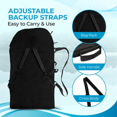 BLOCKSURF crossbody strap and side handle used for quick lifts and flexible carrying