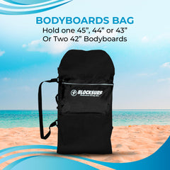BLOCKSURF adjustable backpack straps being worn for hands-free carrying comfort