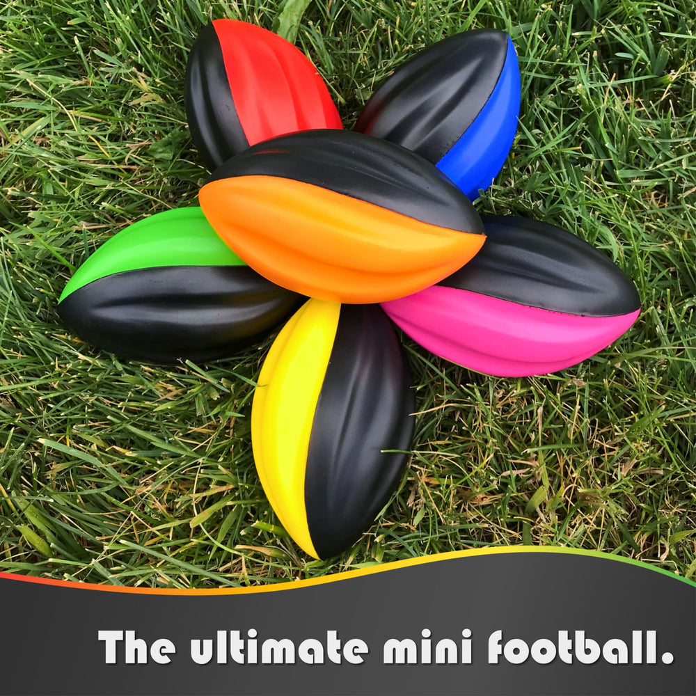 Blu Jay football held in child hand illustrating ideal small-hand grip and control