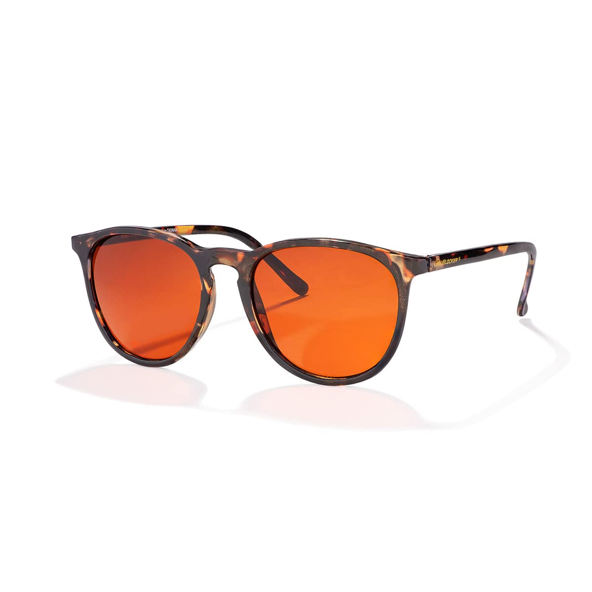 BluBlocker Hyde Park front view demi tortoise showing stylish protective fit