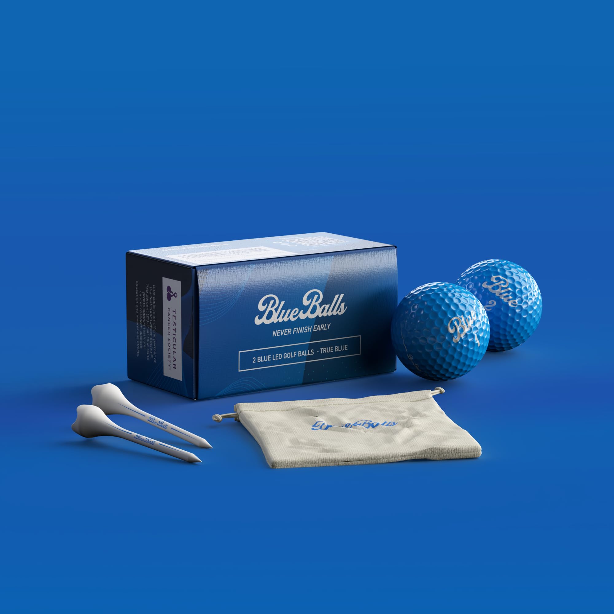 Blue Balls seam and surface texture detail showing durability benefit: sturdy outer shell