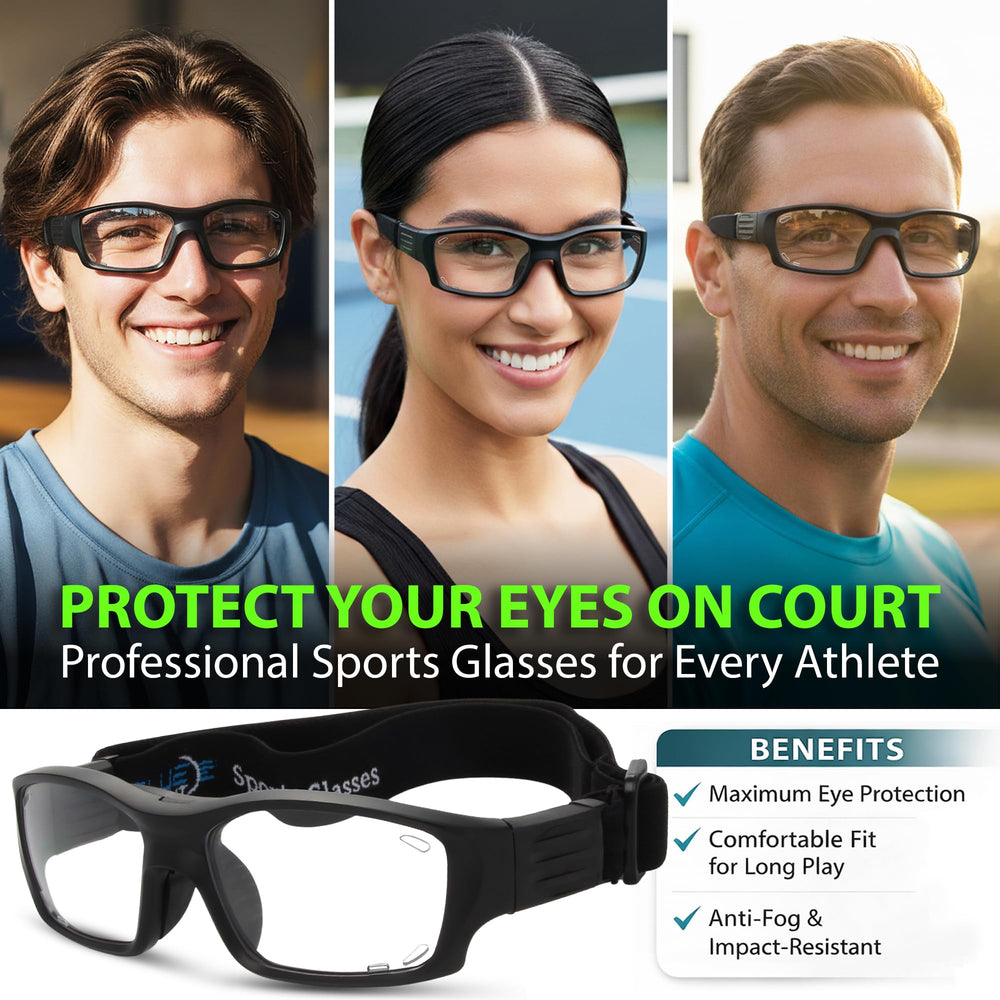 BLUE CUT close-up of polycarbonate lens highlighting anti-fog coating benefit