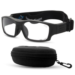 BLUE CUT front view goggles showing full wraparound protection and clear vision