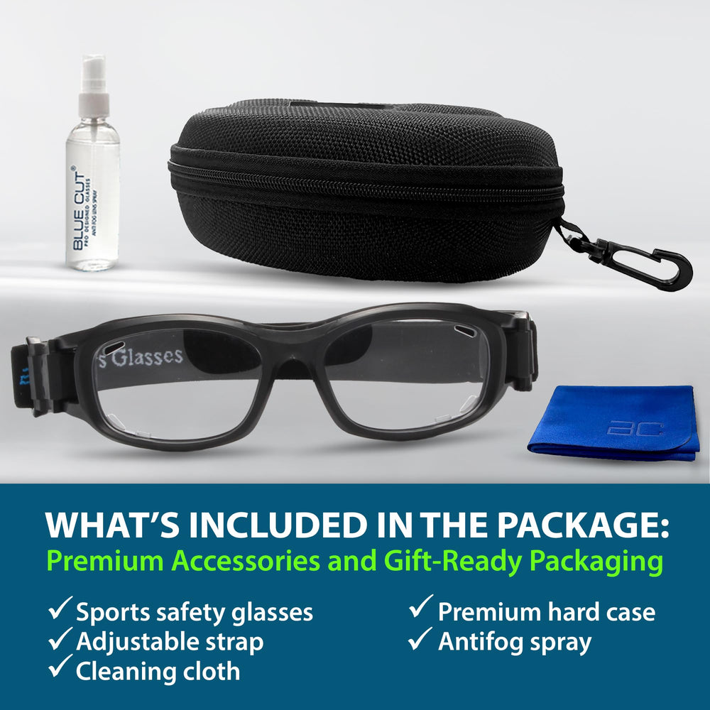 BLUE CUT protective case and packaging protecting goggles for storage and transport