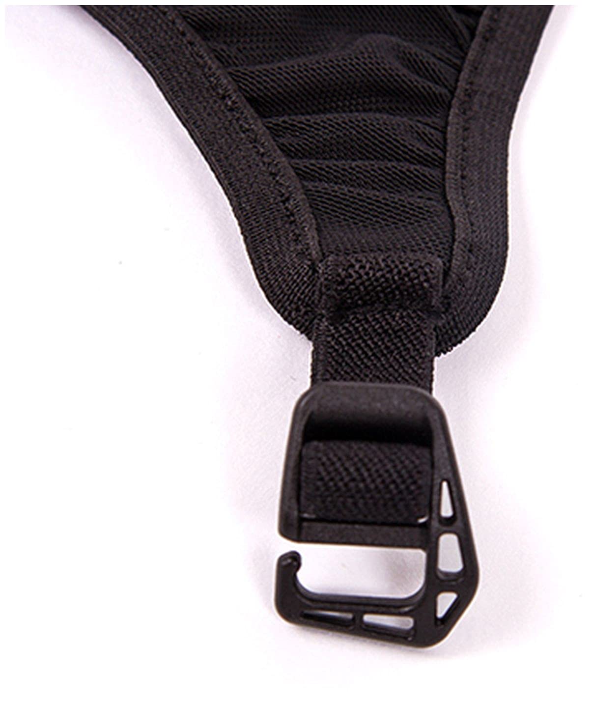 Blue Ice helmet holder mesh close-up highlighting durable elastic weave for reliable grip