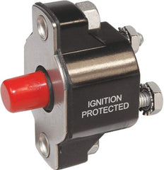 Blue Sea Systems 2142 installed on a boat panel, clear accessibility and ignition-protected safety