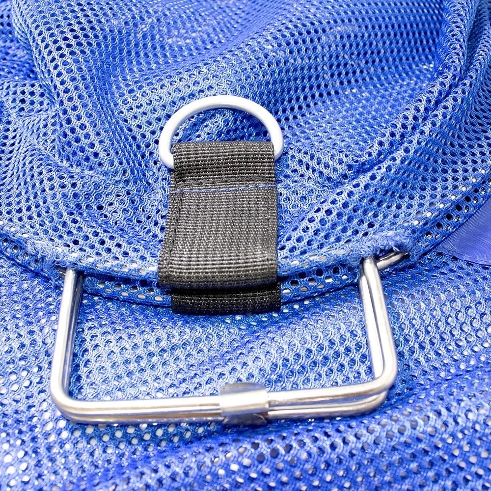 BlueAngler bag in use underwater with catch showing low-drag benefit