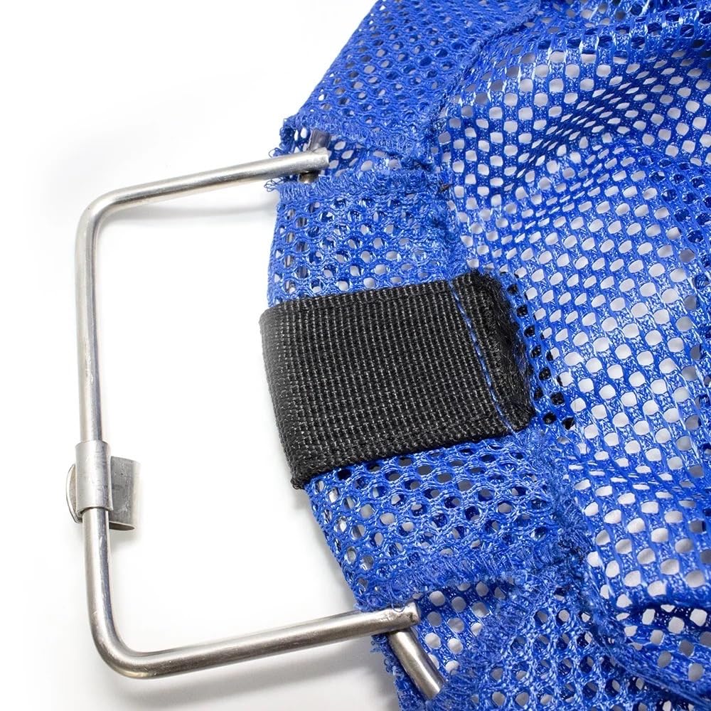 BlueAngler galvanized wire handle and closure clip showing rust-resistant benefit