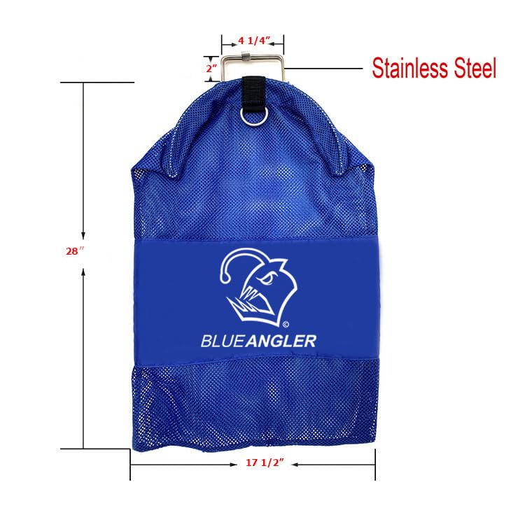 BlueAngler bag next to fins showing compact size and packing convenience