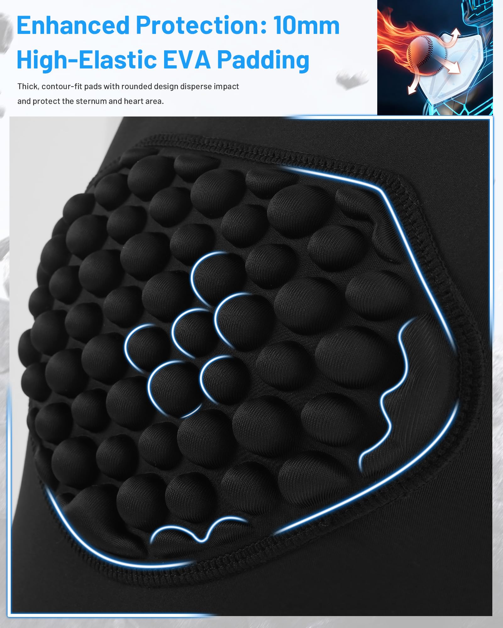 Blueleaf youth catcher wearing protector demonstrating secure movement