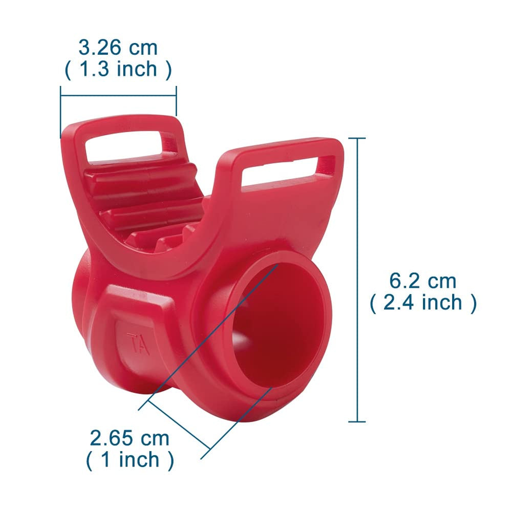 Blueshyhall cradle and strap beside a credit card to show compact size and portability