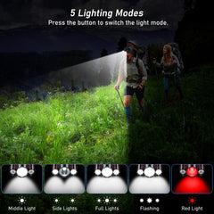 Blukar rear red safety light visible, increases wearer visibility to others