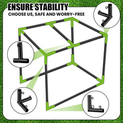 Blulu triple-style connector detail holding three 1-inch EMT conduit pieces securely in place
