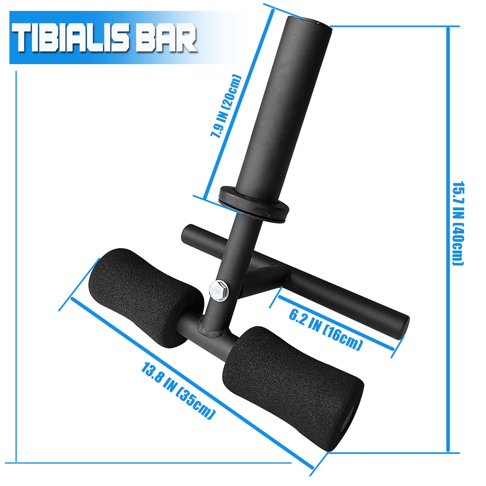 BLUSLM tib bar foam padding close-up demonstrating comfort and reduced shin pressure