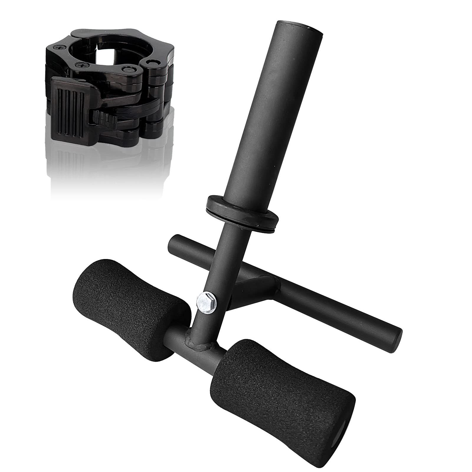 BLUSLM tib bar front view showing sturdy frame and foam padding for stable training