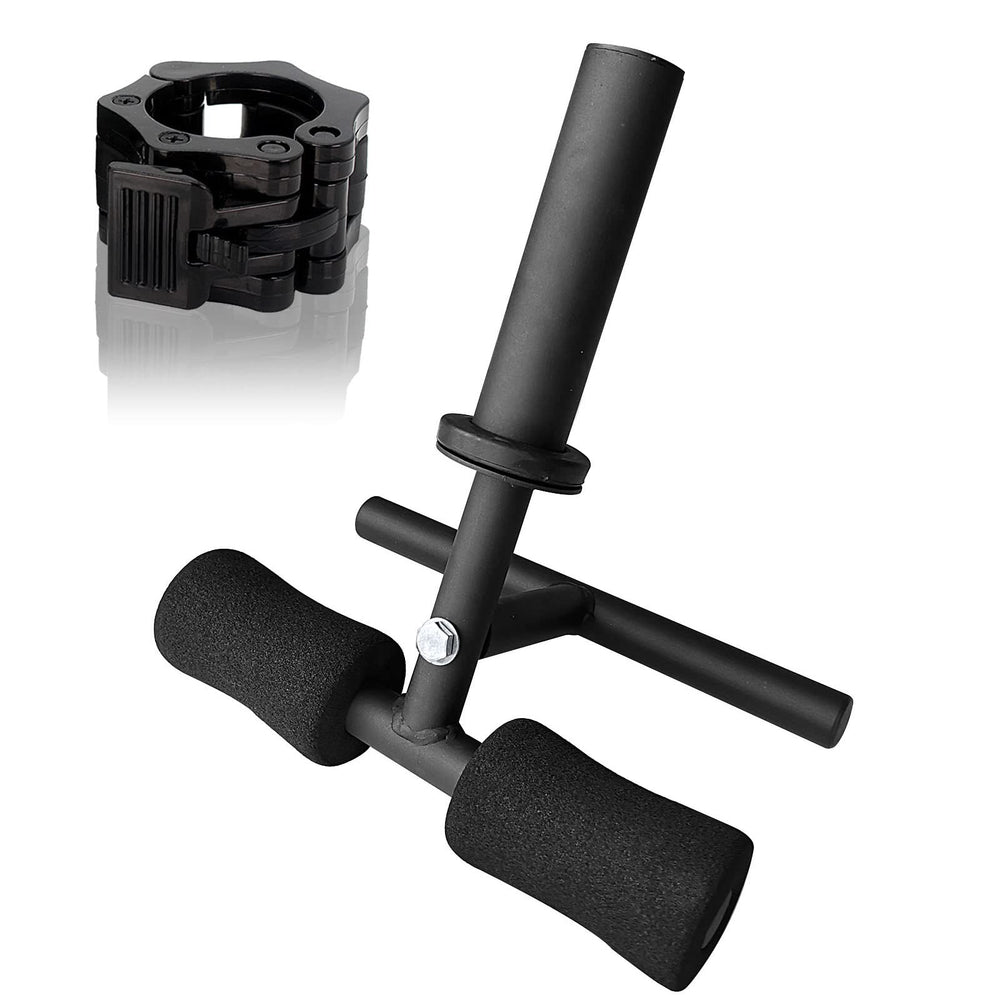 BLUSLM tib bar front view showing sturdy frame and foam padding for stable training