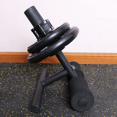 BLUSLM tib bar with plates in use showing secure loading and controlled dorsiflexion