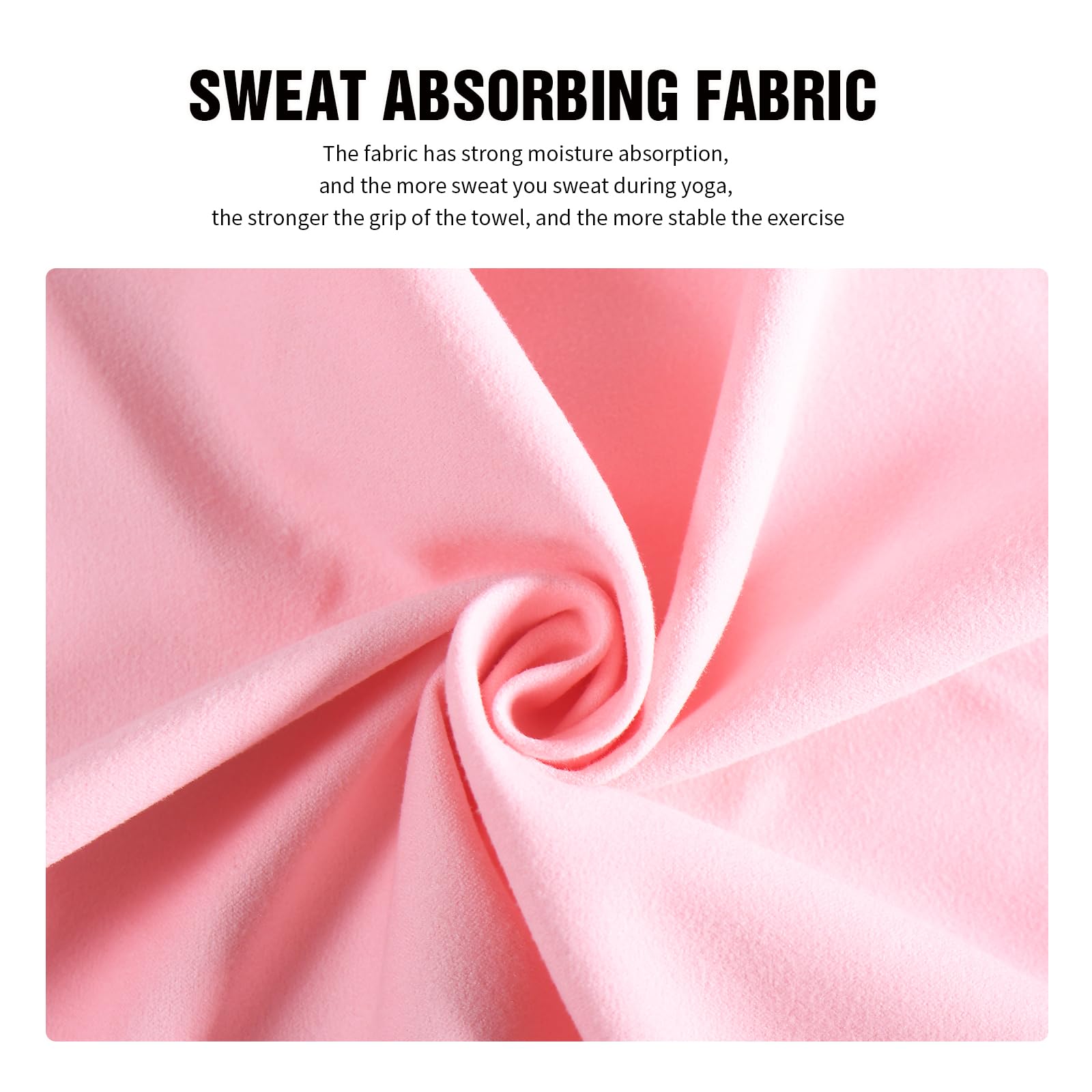 BLWBTDRA full-length towel laid on mat illustrating complete 72x26 inch coverage and stability