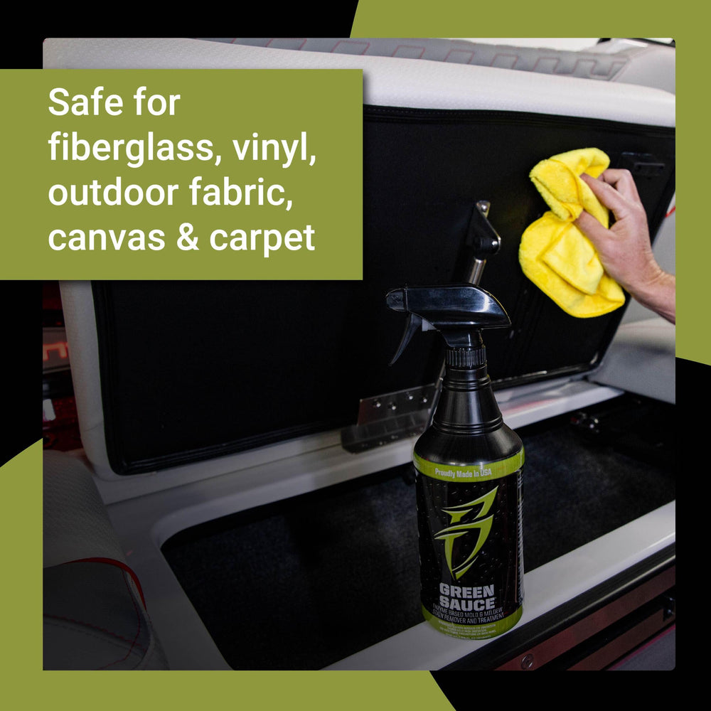 Boat Bling applied to vinyl boat seat in use, protecting material and color