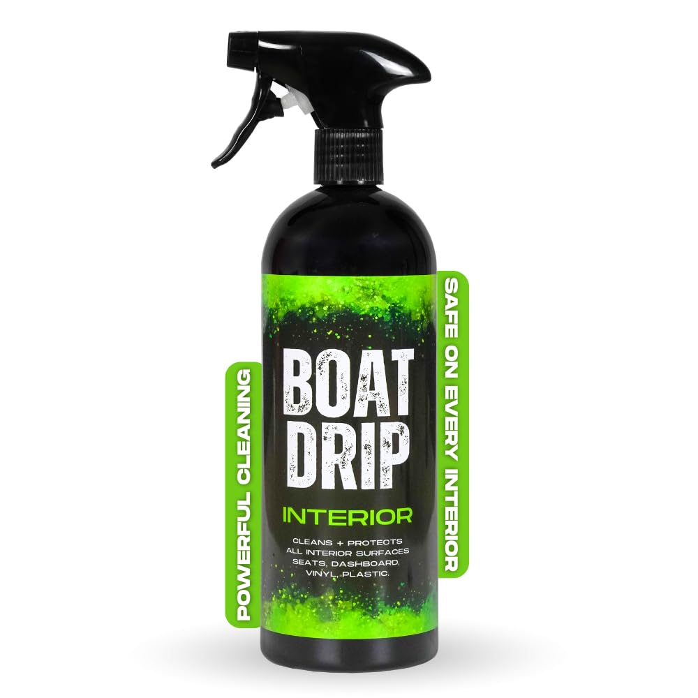 Boat Drip front label on 32oz bottle showing product branding and size benefit