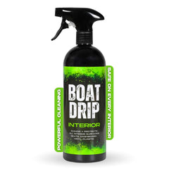 Boat Drip front label on 32oz bottle showing product branding and size benefit