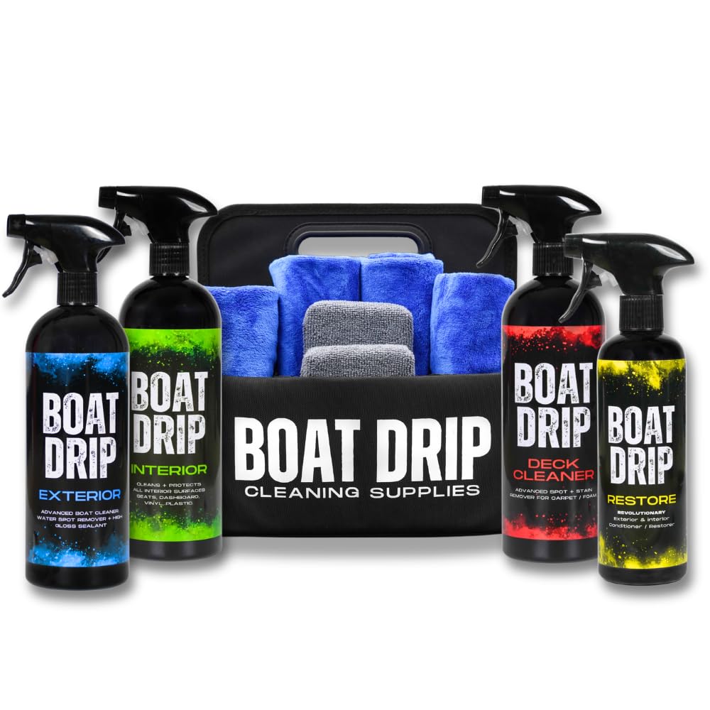 Boat Drip kit front packaging showing contents and easy storage benefit